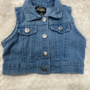 Kids Blue Denim Vest
